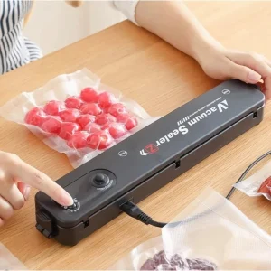 aparat de vidat vacuum sealer 90w negru, 10 pungi incluse