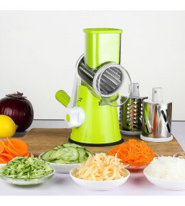 Razatoare Multifunctionala legume si fructe, FAINTEC, Otel Inoxidabil Si plastic ABS, Maner Mare, 3 Lame Ascutite